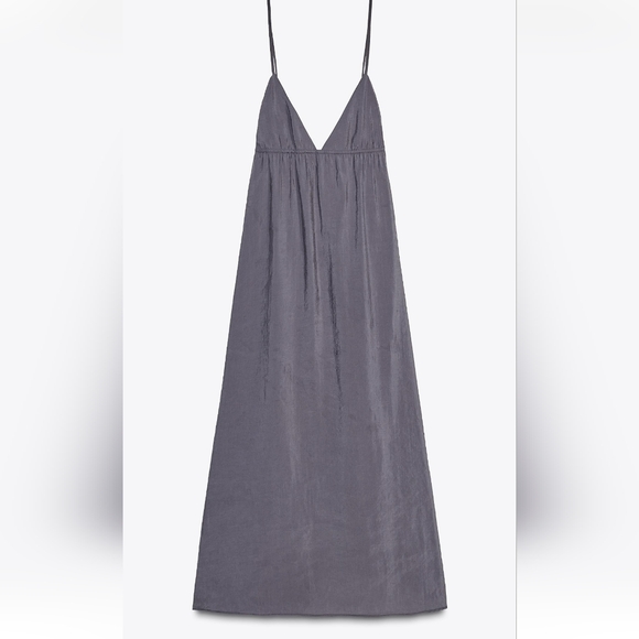 Zara Gray Sleeveless Beach Dress Nwt - Picture 5 of 9